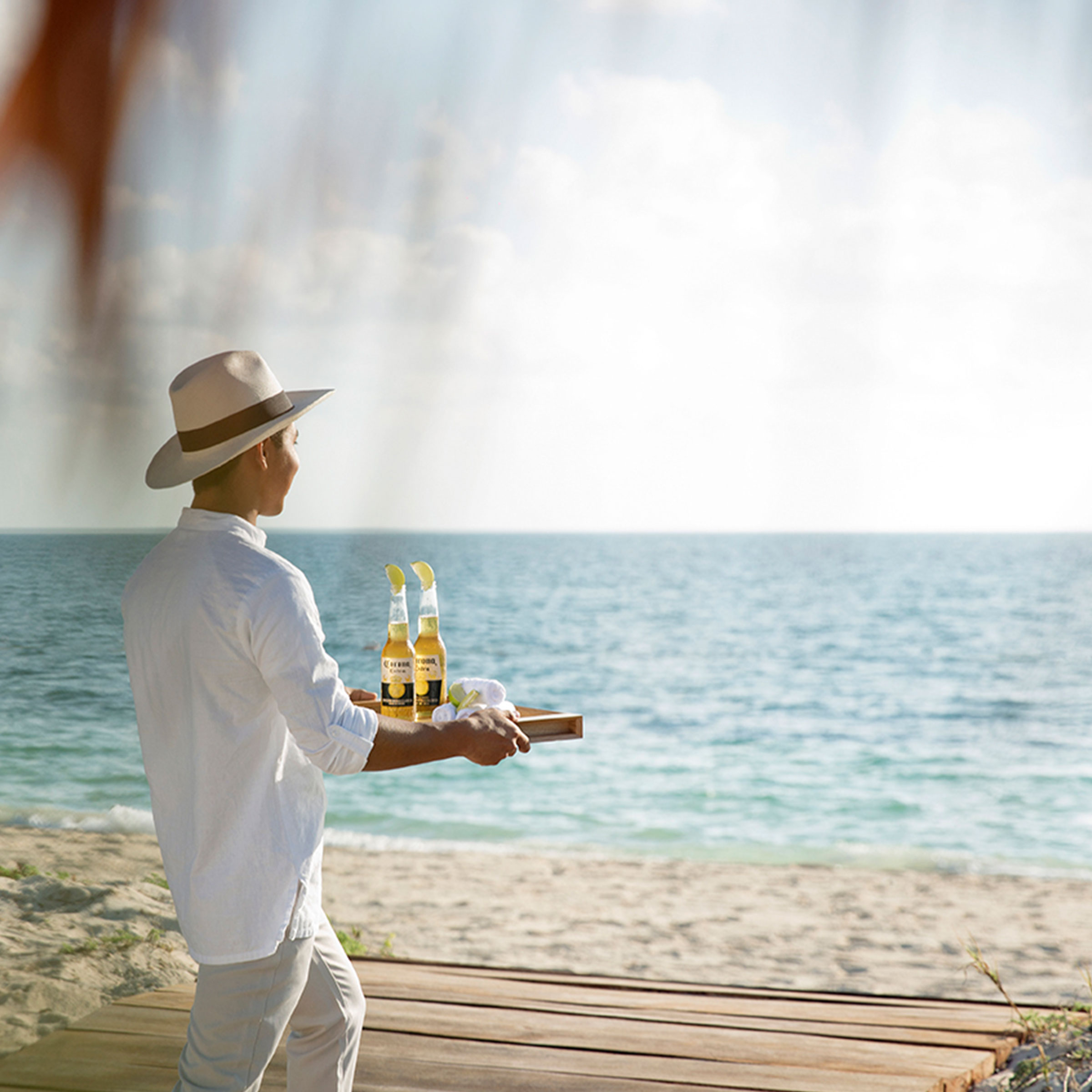 Beach Waiter at a Riviera Cancun All Inclusive Resort Beach Waiter at a Riviera Cancun All Inclusive Resort